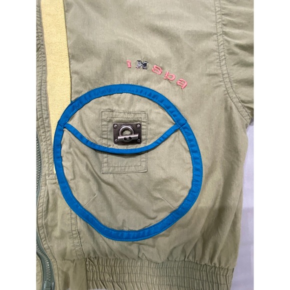 Vintage IXSPA Jamie Sadock Womens 2pc Bomber Jacket Cargo Pants Set Olive S - Picture 11 of 16